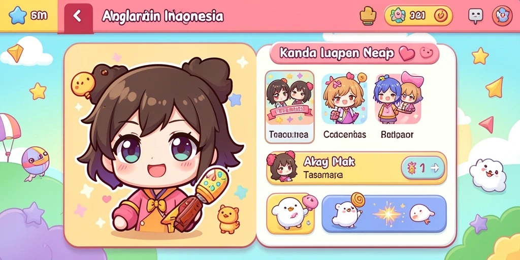 Screenshot ketiga menggambarkan interaksi pemain dalam permainan.