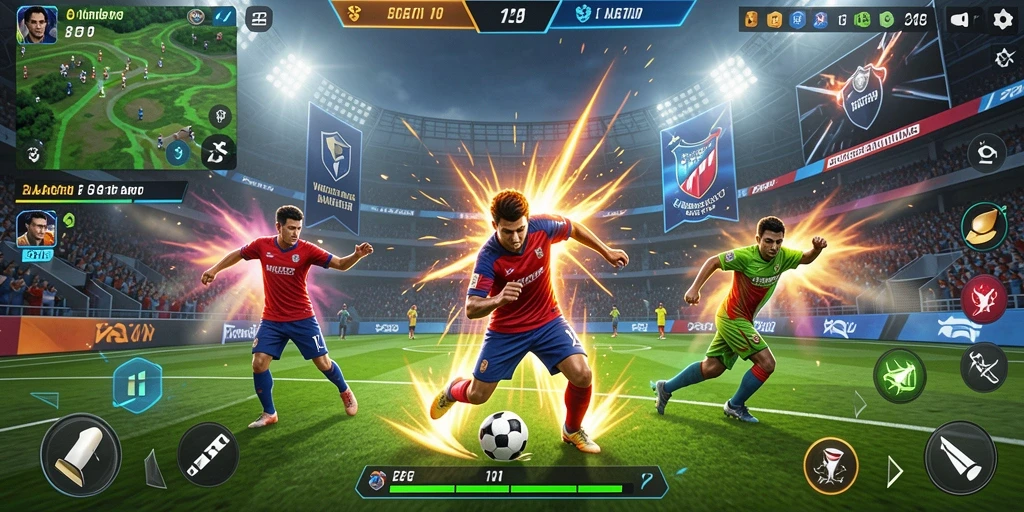 Screenshot menggambarkan interaksi antar pemain dalam mode multiplayer.